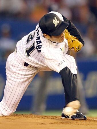 ロッテ時代の渡辺俊介氏＝２０１０年