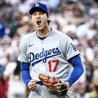 パドレス戦に先発して、４勝目を挙げた大谷翔平（ロサンゼルス・ドジャース提供）