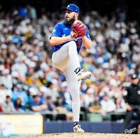 佐々木の後を受け６回を無失点に抑えたベシア（ロサンゼルス・ドジャース提供）