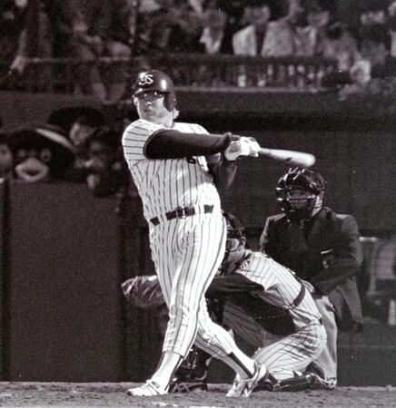 　１９８７年５月６日の阪神戦で、３本の本塁打を放ったヤクルトのボブ・ホーナーさん