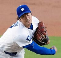 　６回１失点の好投を見せ、５勝目を挙げる大谷（共同）