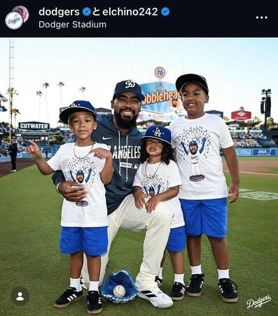 ドジャースのインスタグラム（＠ｄｏｄｇｅｒｓ）より