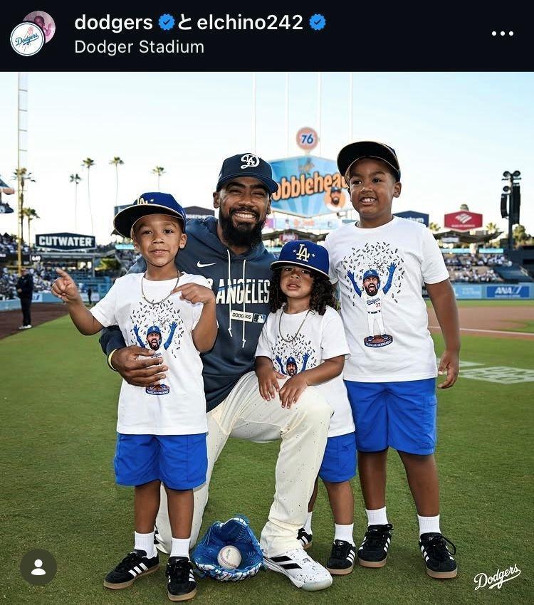 ドジャースのインスタグラム（＠ｄｏｄｇｅｒｓ）より