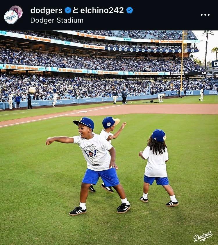 ドジャースのインスタグラム（＠ｄｏｄｇｅｒｓ）より