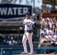 ５勝目を挙げた山本（ロサンゼルス・ドジャース提供）