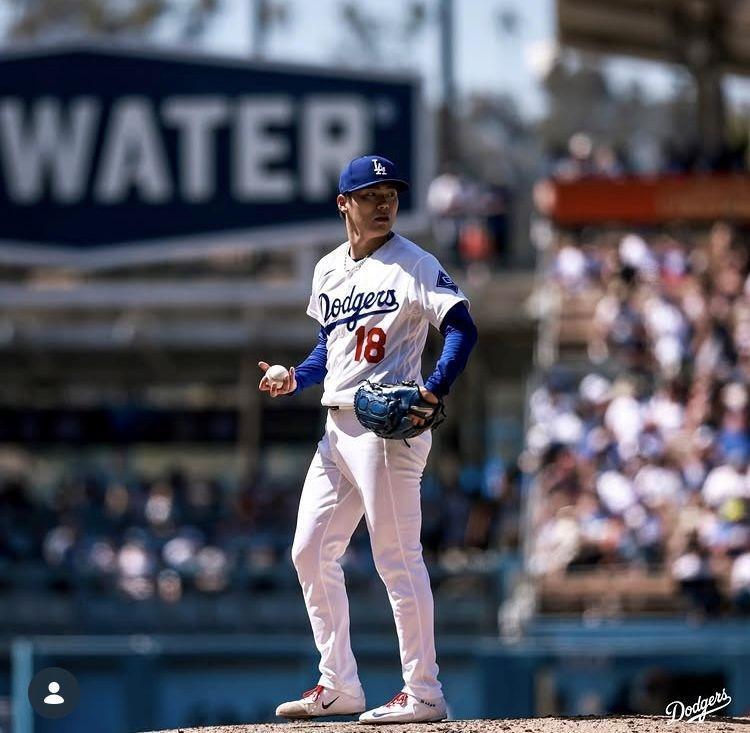 ５勝目を挙げた山本（ロサンゼルス・ドジャース提供）