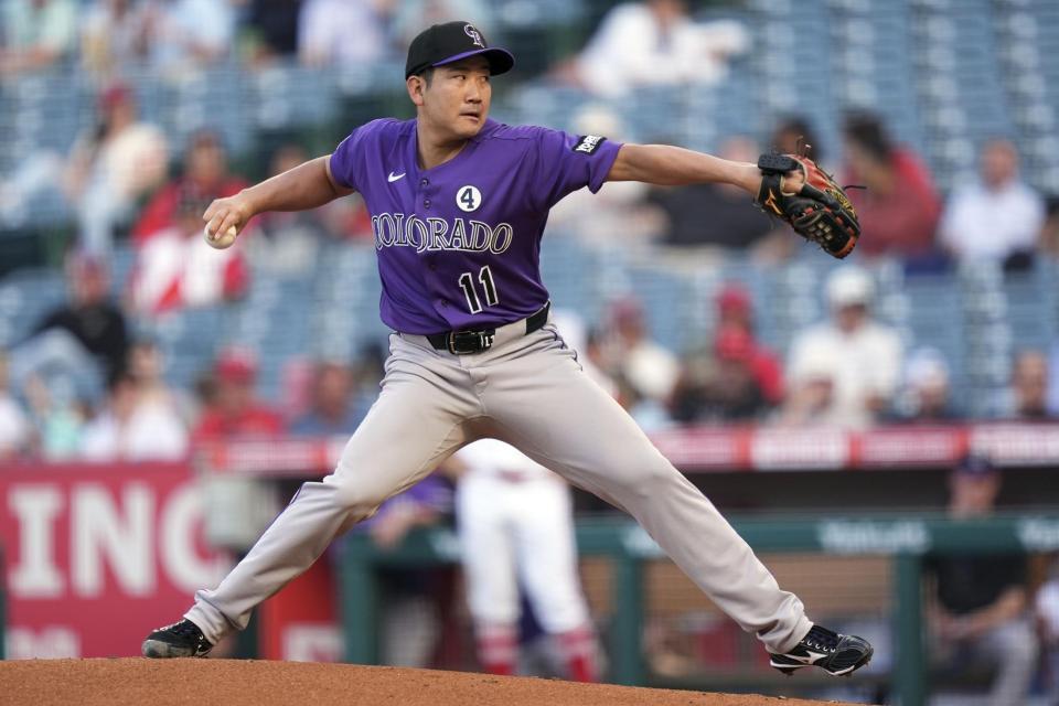 先発し、５回を投げて５安打２失点で５勝目を挙げた菅野（ゲッティ＝共同）
