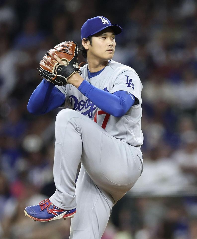 ダイヤモンドバックス戦に先発した大谷（ゲッティ＝共同）
