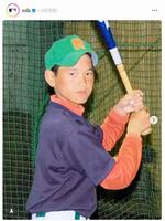 幼少期の大谷翔平。ＭＬＢ公式インスタグラム）ｍｌｂ）より