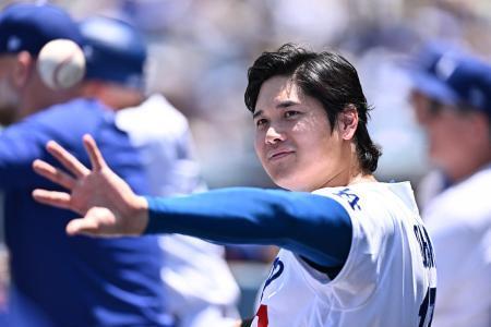 　ドジャースの大谷翔平＝７日（ロイター＝共同）