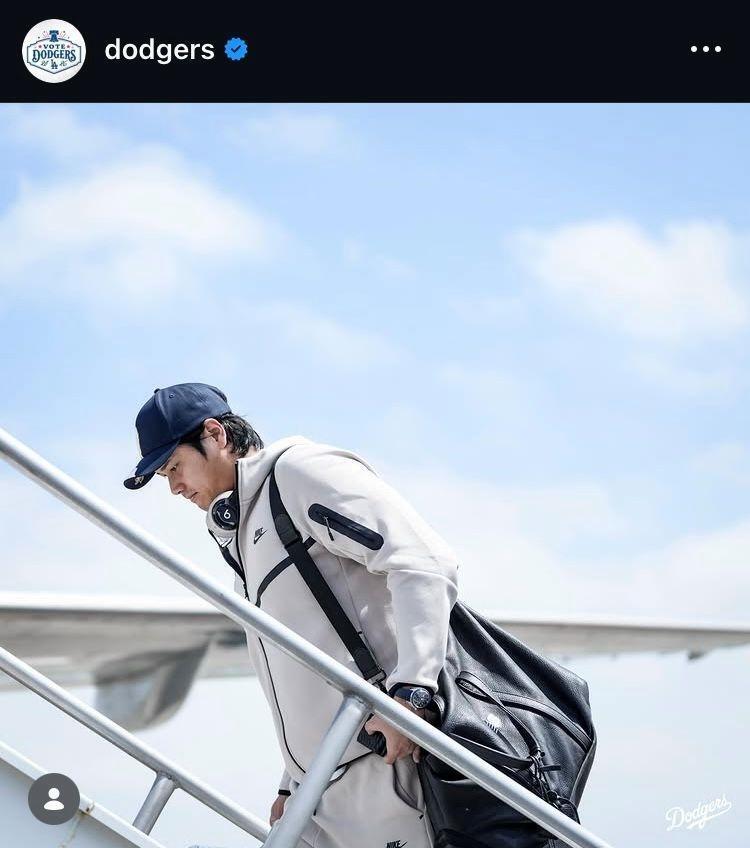 ドジャースのインスタグラム（＠ｄｏｄｇｅｒｓ）より