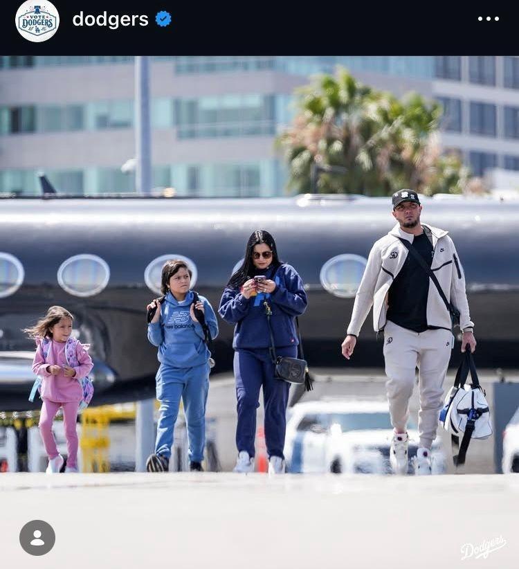 ドジャースのインスタグラム（＠ｄｏｄｇｅｒｓ）より