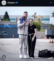 タッカー家族。ドジャースのインスタグラム＠ｄｏｄｇｅｒｓ（６月９日付）より