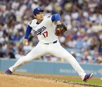 　パドレス戦に先発登板した大谷（共同）
