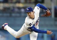 　パドレス戦に先発登板した大谷（共同）