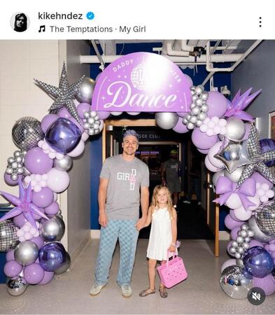 キケ・ヘルナンデスと長女ペネロペちゃん。キケ・ヘルナンデスのインスタグラム（ｋｉｋｅｈｅｎｄｚ）より