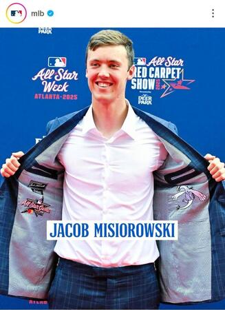 ブルワーズのミジオロスキー。ＭＬＢ公式インスタグラム（ｍｌｂ）より