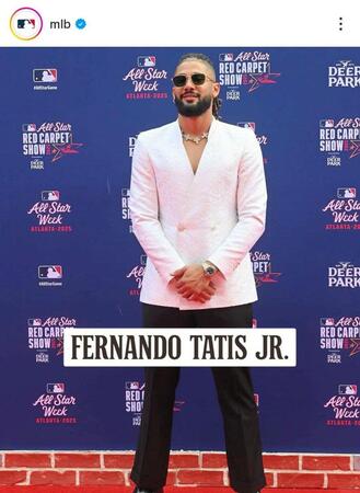 パドレスのタティス。ＭＬＢ公式インスタグラム（ｍｌｂ）より