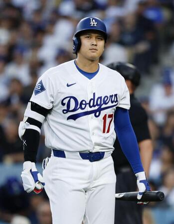 ２回、空振り三振に倒れたドジャース・大谷（共同）