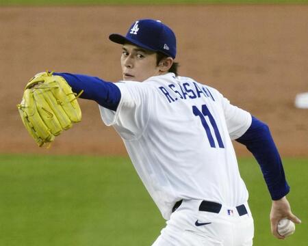 ロッキーズ戦に先発したドジャース・佐々木（共同）