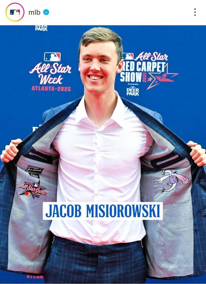 ブルワーズのミジオロスキー。ＭＬＢ公式インスタグラム（ｍｌｂ）より