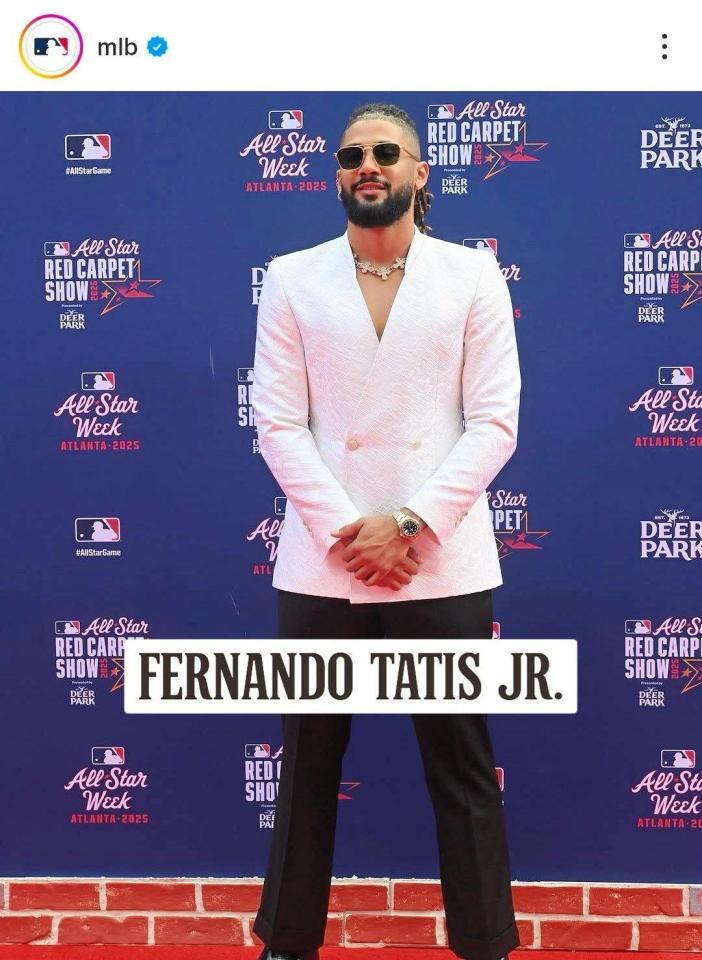 パドレスのタティス。ＭＬＢ公式インスタグラム（ｍｌｂ）より