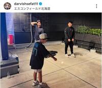 ダルビッシュのインスタグラム（ｄａｒｖｉｓｈｓｅｆａｔ１１）より
