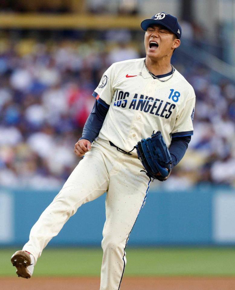 　６敗目を喫した山本（共同）