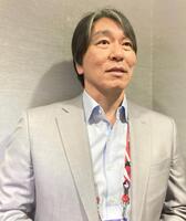 取材に応じる松井秀喜氏（撮影・小林信行）