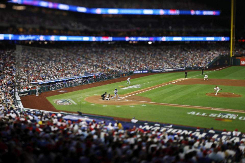 　米大リーグのオールスター戦が行われたシチズンズバンク・パーク＝14日、フィラデルフィア（シフトレンズ使用、共同）