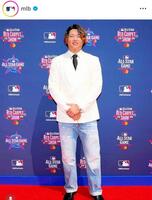 レッドカーペットショーでの村上宗隆。ＭＬＢの公式インスタグラム＠ｍｌｂより