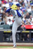 メッツ戦に先発したドジャース・佐々木（共同）