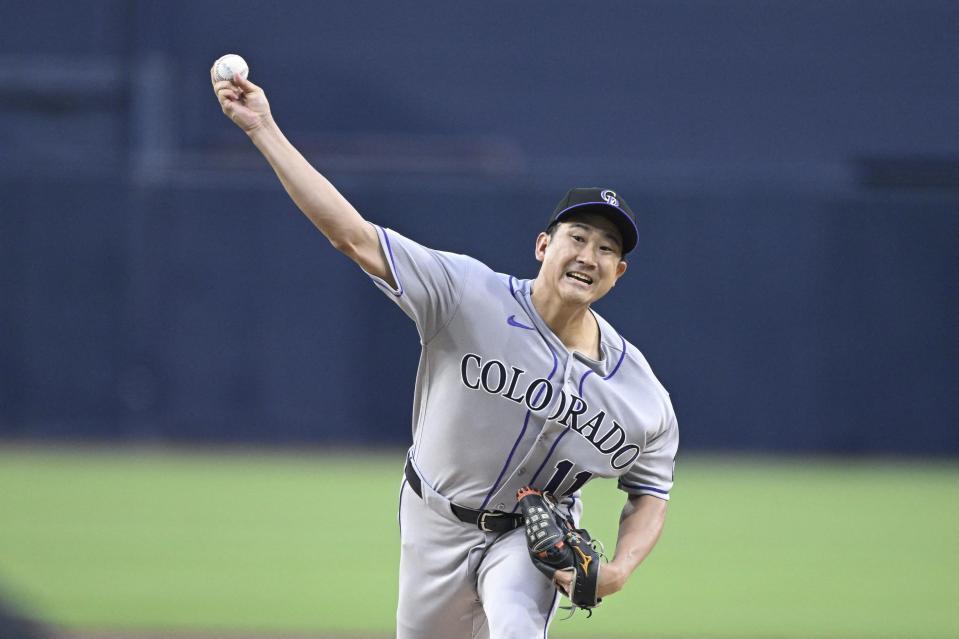 　ロッキーズ・菅野（提供・共同通信社）