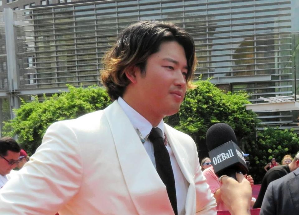 ホワイトソックス・村上宗隆＝１４日、フィラデルフィア