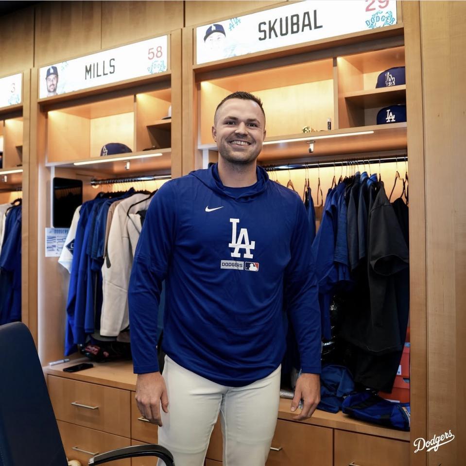 ドジャースに合流したタリク・スクバル（ロサンゼルス・ドジャース提供）