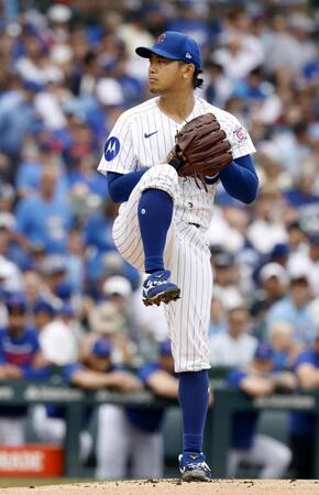 先発し、５回を１失点で８勝目を挙げた今永（共同）