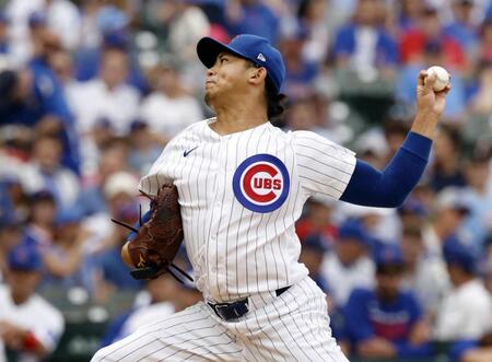 先発し、５回を１失点で８勝目を挙げた今永（共同）
