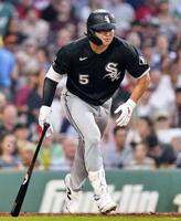 ３回、一ゴロに倒れたホワイトソックス・村上（ＡＰ＝共同）