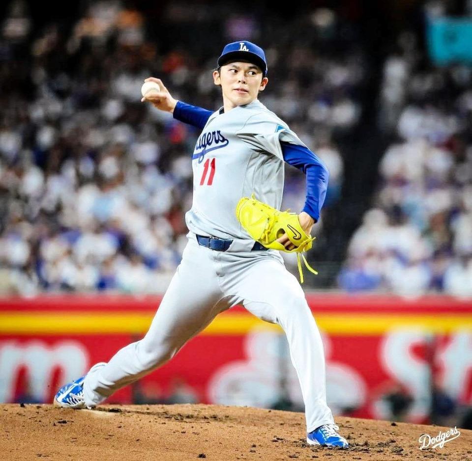 ６回２失点と好投した佐々木（ロサンゼルス・ドジャース提供）