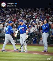 ドジャースのインスタグラム（＠ｄｏｄｇｅｒｓより）