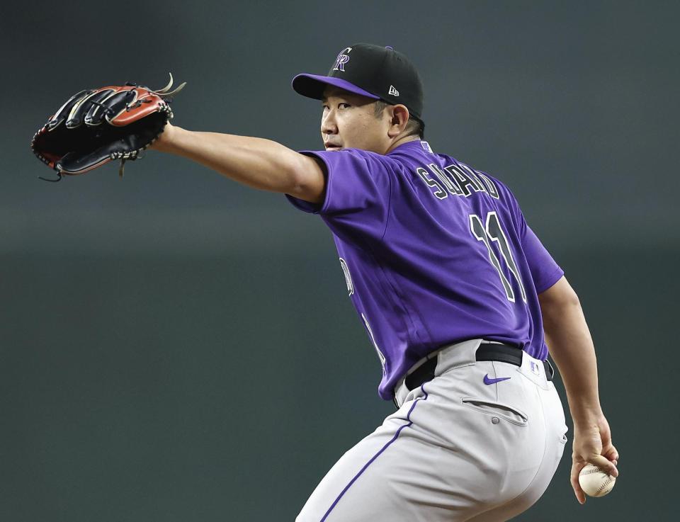 先発し、６回２失点で１２勝目を挙げた菅野（ゲッティ＝共同）