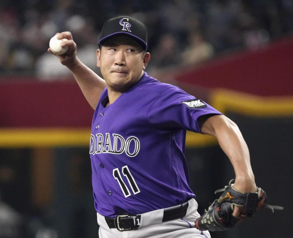 先発し、６回２失点で１２勝目を挙げた菅野（ＡＰ＝共同）