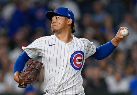 　ホワイトソックス戦に先発したカブス・今永。６回３失点で勝敗は付かなかった＝シカゴ（共同）