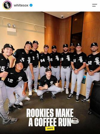 ホワイトソックスの公式インスタグラム（ｗｈｉｔｅｓｏｘ）より