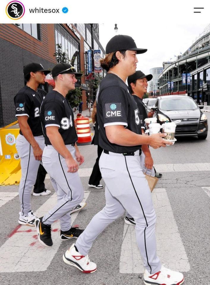 ホワイトソックスの公式インスタグラム（ｗｈｉｔｅｓｏｘ）より