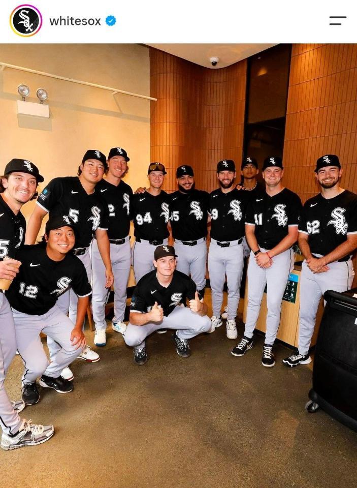 ホワイトソックスの公式インスタグラム（ｗｈｉｔｅｓｏｘ）より