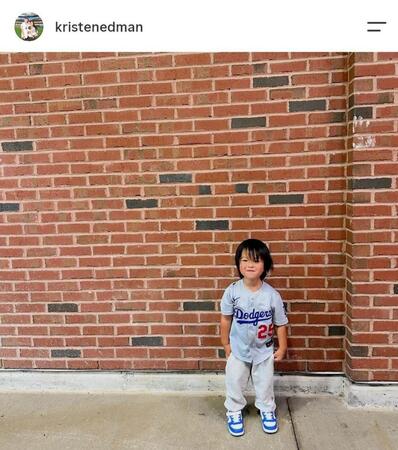 エドマンの長男・イーライくん。妻・クリステンさんのインスタグラム（ｋｒｉｓｔｅｎｅｄｍａｎ）より