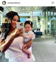 エドマンの妻・クリステンさんと長女・エバちゃん。クリステンさんのインスタグラム（ｋｒｉｓｔｅｎｅｄｍａｎ）より
