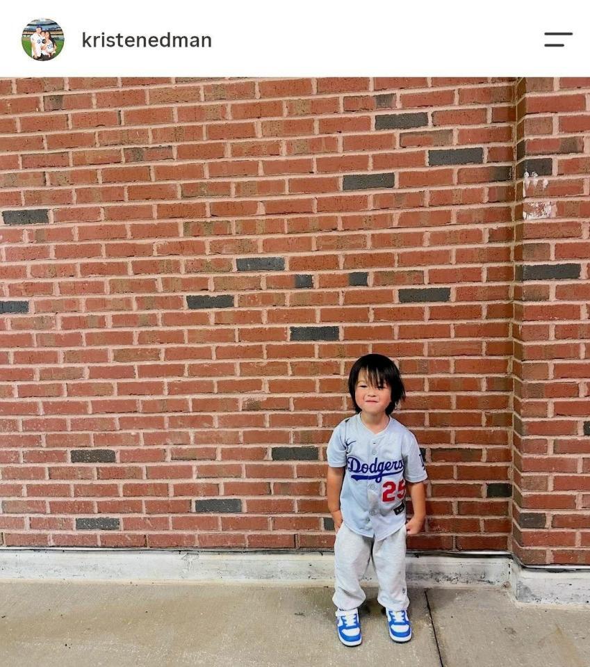 エドマンの長男・イーライくん。妻・クリステンさんのインスタグラム（ｋｒｉｓｔｅｎｅｄｍａｎ）より