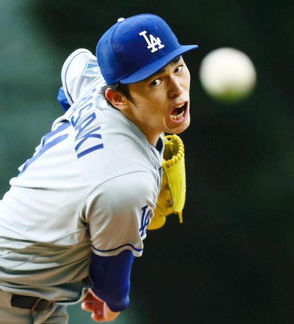 　５回を２失点に抑えたドジャース・佐々木朗（ゲッティ＝共同）